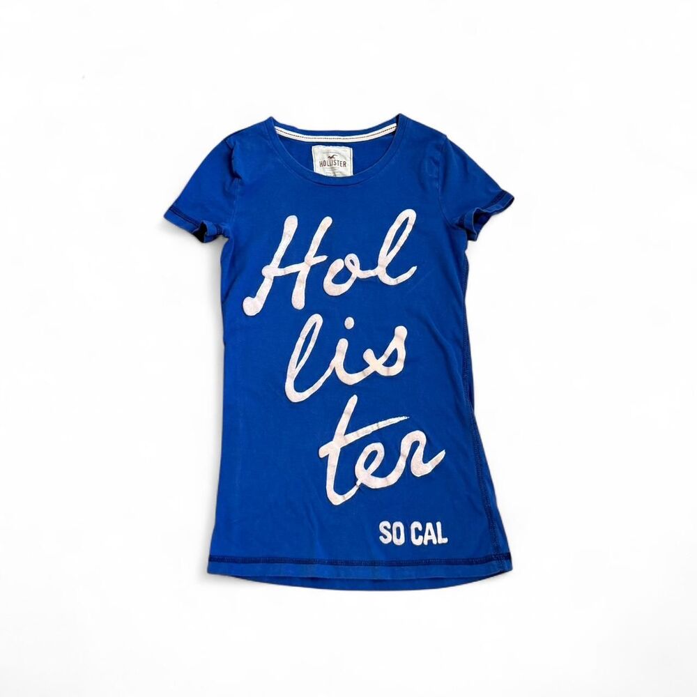 Y2K VTG Blue Hollister Co. baby tee Small